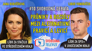 #10 Svobodná debata | Bobošíková a Vondráček – Průniky a rozdíly mezi alternativní pravicí a levicí