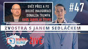 #47 Zvostra s Janem Sedláčkem, host Jaroslav Štefec: Svět před a po druhé inauguraci Donalda Trumpa