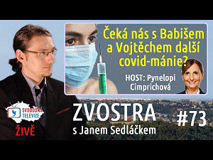 #73 Zvostra s Janem Sedláčkem, host Pynelopi Cimprichová – Čeká nás s Babišem další covid-mánie?