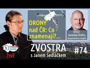 #74 Zvostra s Janem Sedláčkem, host Jaroslav Štefec – Drony nad ČR: Co znamenají?
