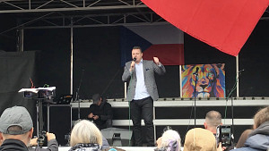 Judr. Jindřich Rajchl - proslov v Plzni na Masarykovu náměstí - 18.9.2022