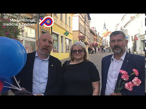 Krajské volby 2020 - Václav Klaus ml. v České Lípě, Mimoni, Doksech, Zákupech a Stráži p. Ralskem.