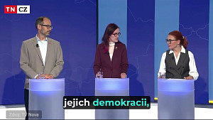 Krátký sestřih z Televizních novin na TV NOVA z včerejší debaty kandidátů do EP