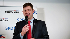 Předvolební debata SPD a Trikolora - Petr Mach, Ivan David, - České Budějovice 5. 3. 2024