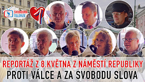 Reportáž z 8.května z Náměstí republiky - Svátek osvobození Československé republiky od nacismu