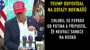 Trump o Putinovi, Epsteinovi, sankcích na Rusko, příměří na Ukrajině a rukojmích v Gaze #trump