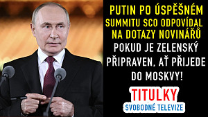 Vladimir Putin -  Ať Zelenský přijede do Moskvy, pokud je připraven | Tiskovka po ukončení SCO
