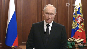 Vladimir Putin  - Výzva k občanům Ruska mimořádně k pokusu o vojenský převrat