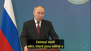 Vladimir Putin v Astaně - Pro další jednání musíme počkat na výsledky voleb v USA - české titulky