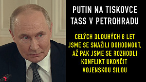 Vladimir Putin - Že Rusko zaútočí na Evropu, je neuvěřitelná lež, kterou chtějí vnutit obyvatelstvu