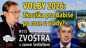 Volby 2026: Zkouška pro Babiše po roce u vlády? #113 Zvostra s Janem Sedláčkem