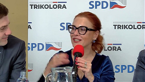 Z. Majerová, P. Mach a I. David - předvolební debata SPD a Trikolora - Ústí nad Orlicí 21. 3. 2024